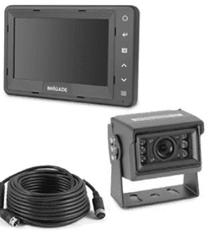 Essential single camera monitor system for rigid vehicles